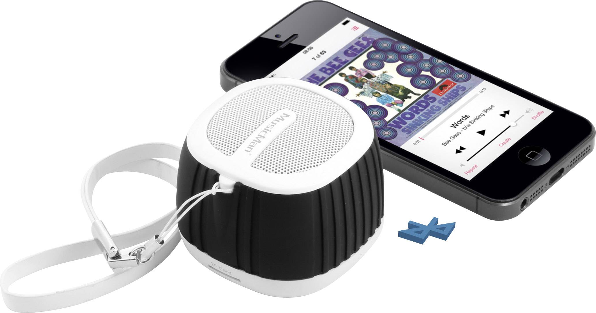 Technaxx Musicman micro X8 Bluetooth® Lautsprecher Freisprechfunktion, SD Schwarz