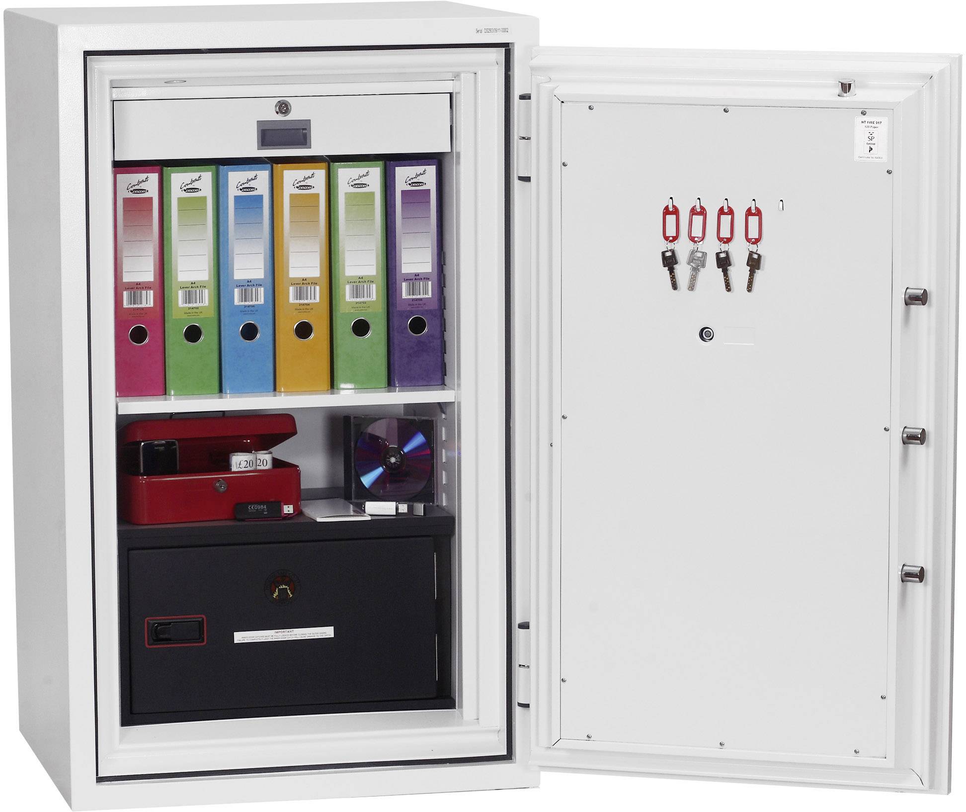 Phoenix DS2503F-FVW Data Combi Feuerschutztresor wasserabweisend, feuerfest Fingerabdruckschloss