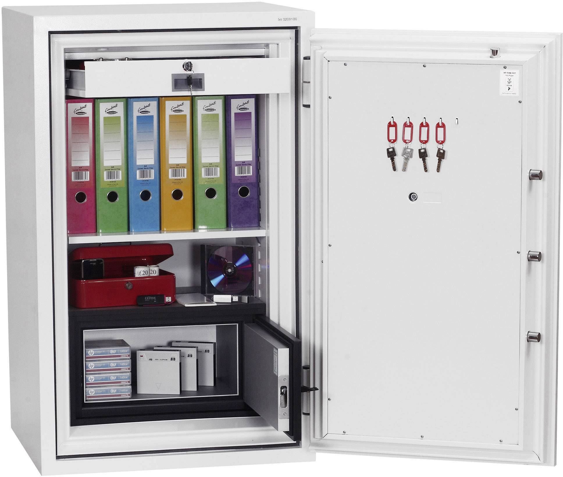 Phoenix DS2503F-FVW Data Combi Feuerschutztresor wasserabweisend, feuerfest Fingerabdruckschloss