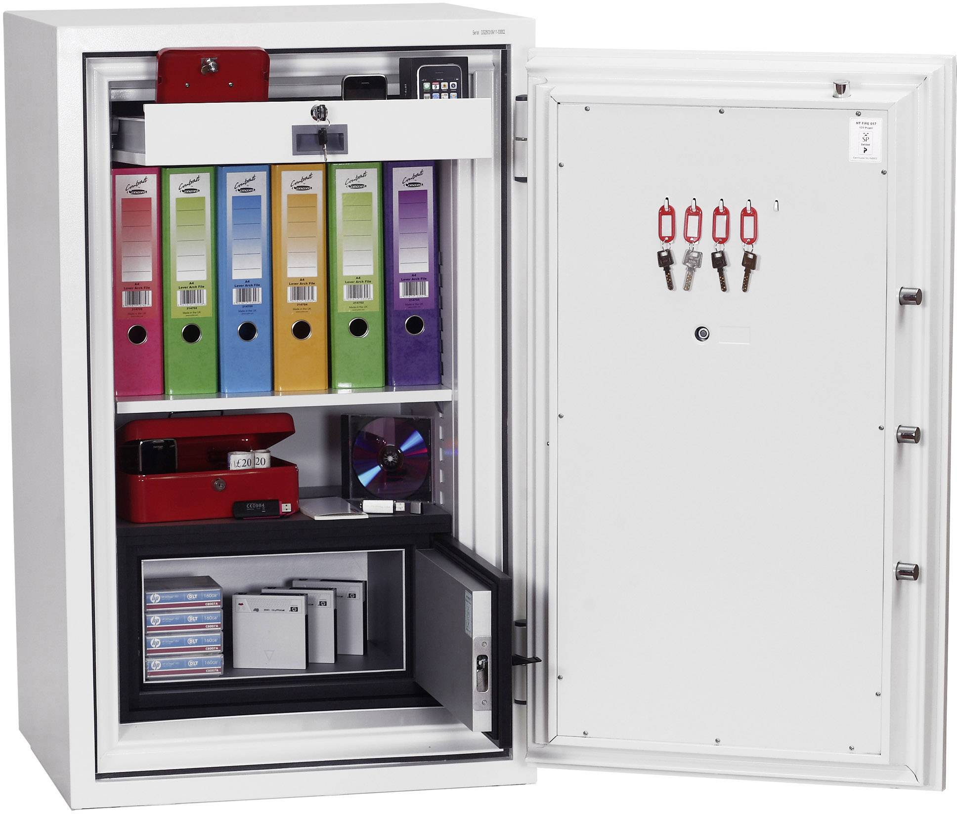 Phoenix DS2503F-FVW Data Combi Feuerschutztresor wasserabweisend, feuerfest Fingerabdruckschloss