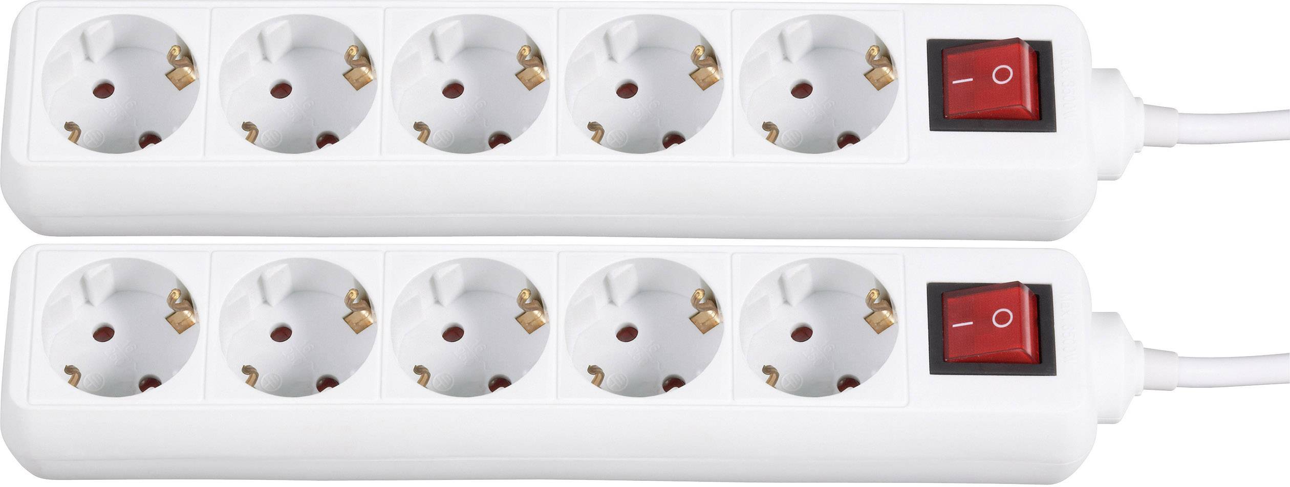 Gembird SPG4-C-6 Überspannungsschutz-Steckdosenleiste 5fach Weiß Schutzkontakt 1St.