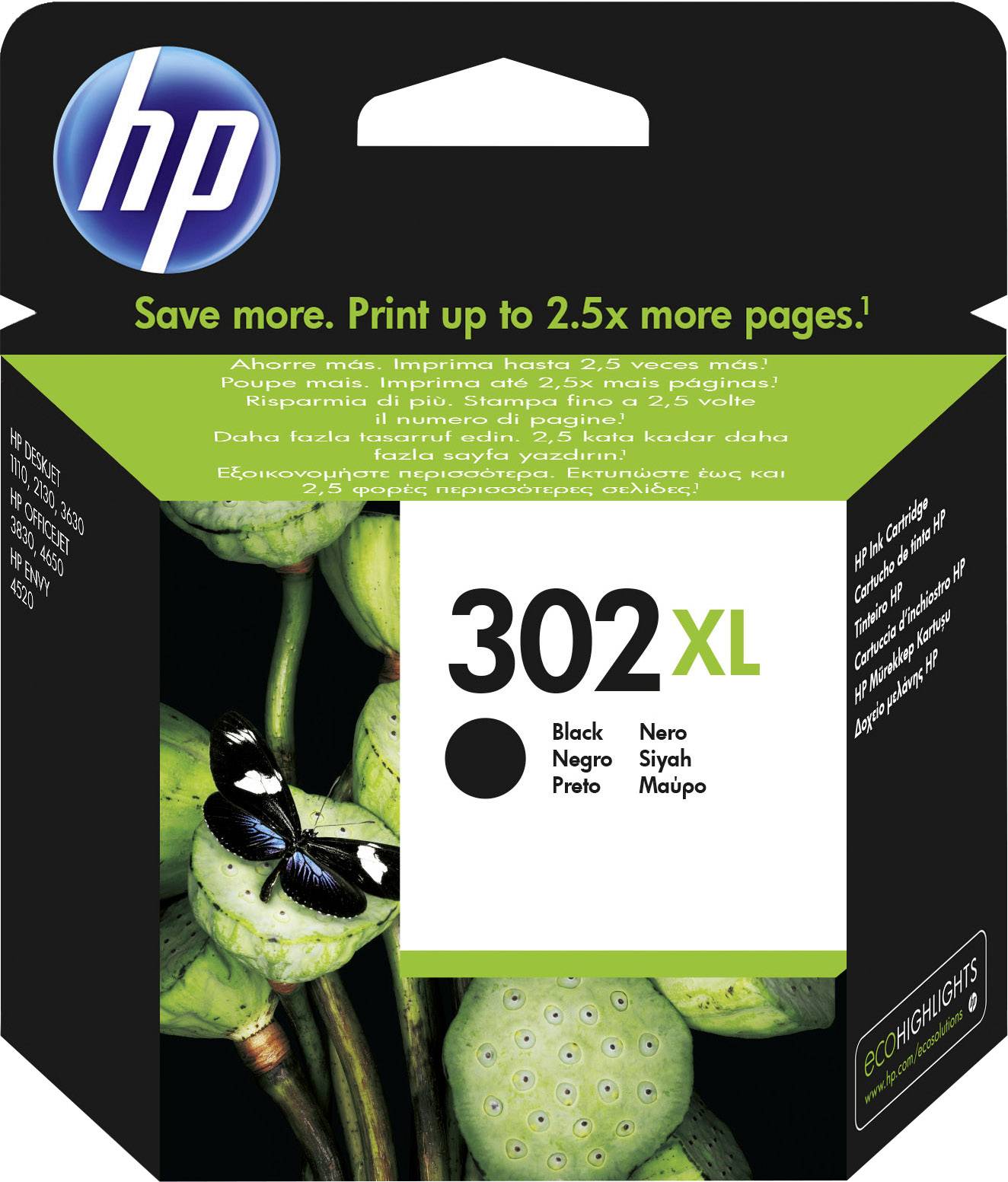 HP 302XL Druckerpatrone Original Schwarz F6U68AE Tinte
