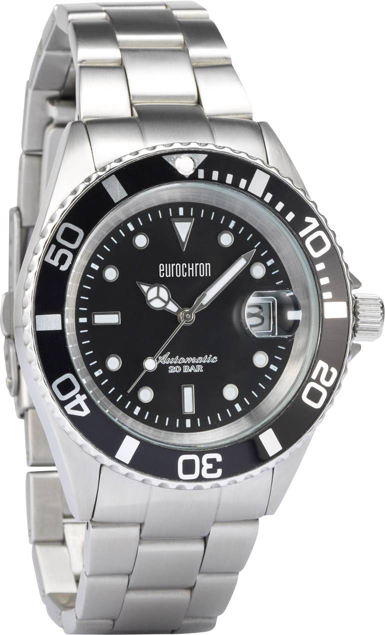 Eurochron Automatik Armbanduhr EAU 100 (Ø) 42mm Edelstahl Gehäusematerial=Edelstahl Material (Armband)=Edelstahl