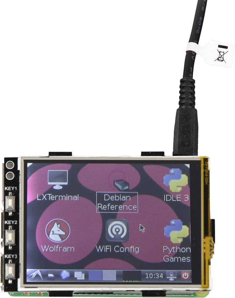 Joy-it RB-TFT3.2-V2 Touchscreen-Modul 8.1cm (3.2 Zoll) 320 x 240 Pixel Passend für (Entwicklungskits): Raspberry Pi mit