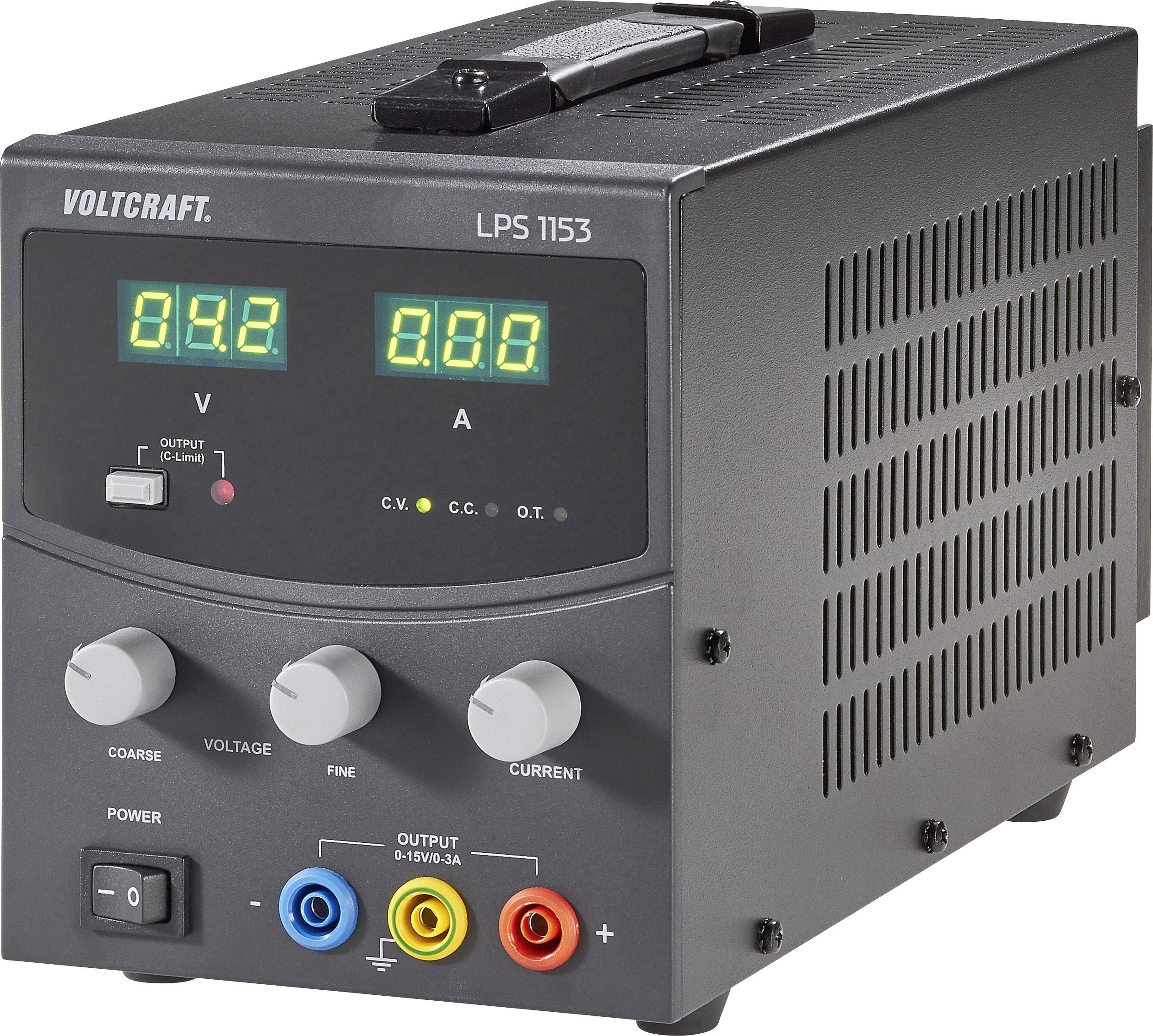 VOLTCRAFT LPS1153 Labornetzgerät, einstellbar kalibriert (ISO) 0 - 15 V/DC 0 - 3A 45W Anzahl Ausgänge 1 x
