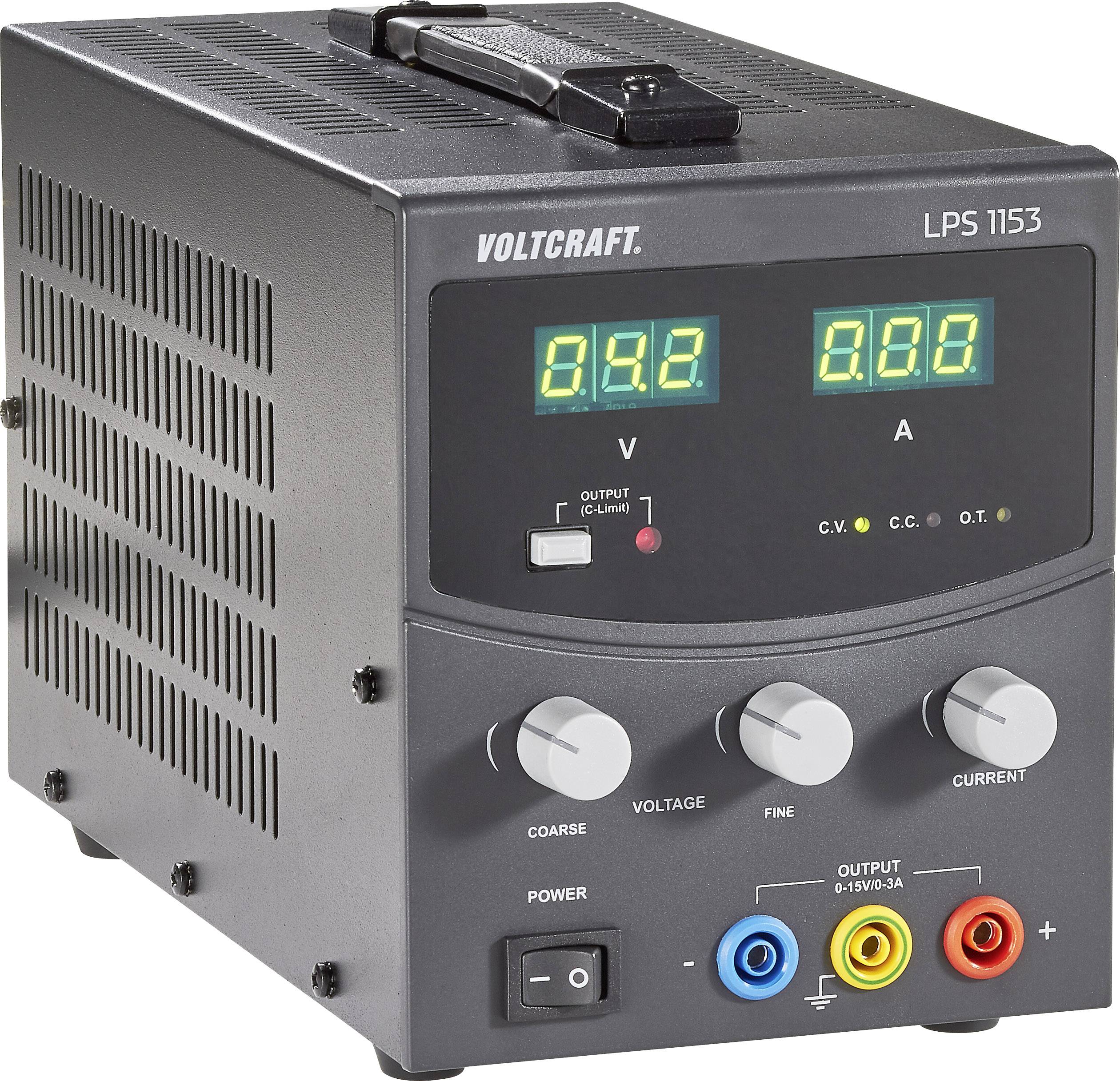 VOLTCRAFT LPS1153 Labornetzgerät, einstellbar 0 - 15 V/DC 0 - 3A 45W Anzahl Ausgänge 1 x