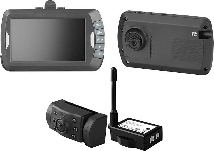 ProUser APR043DC Funk-Rückfahrvideosystem Inkl. Unfallkamera, Abstandshilfslinien, IR-Zusatzlicht, Automatische Tag-/Nachtumschaltung, Blende F2.0, s