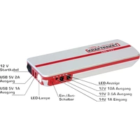 DINO KRAFTPAKET Schnellstartsystem 136102 Starthilfestrom (12 V)=300 A 12 V-Ausgang 2x, USB-Steckdo DINO KRAFTPAKET Schnellstartsystem 136102 Starthilfestrom (12 V)=300 A 12 V-Ausgang 2x, USB-Steckdo