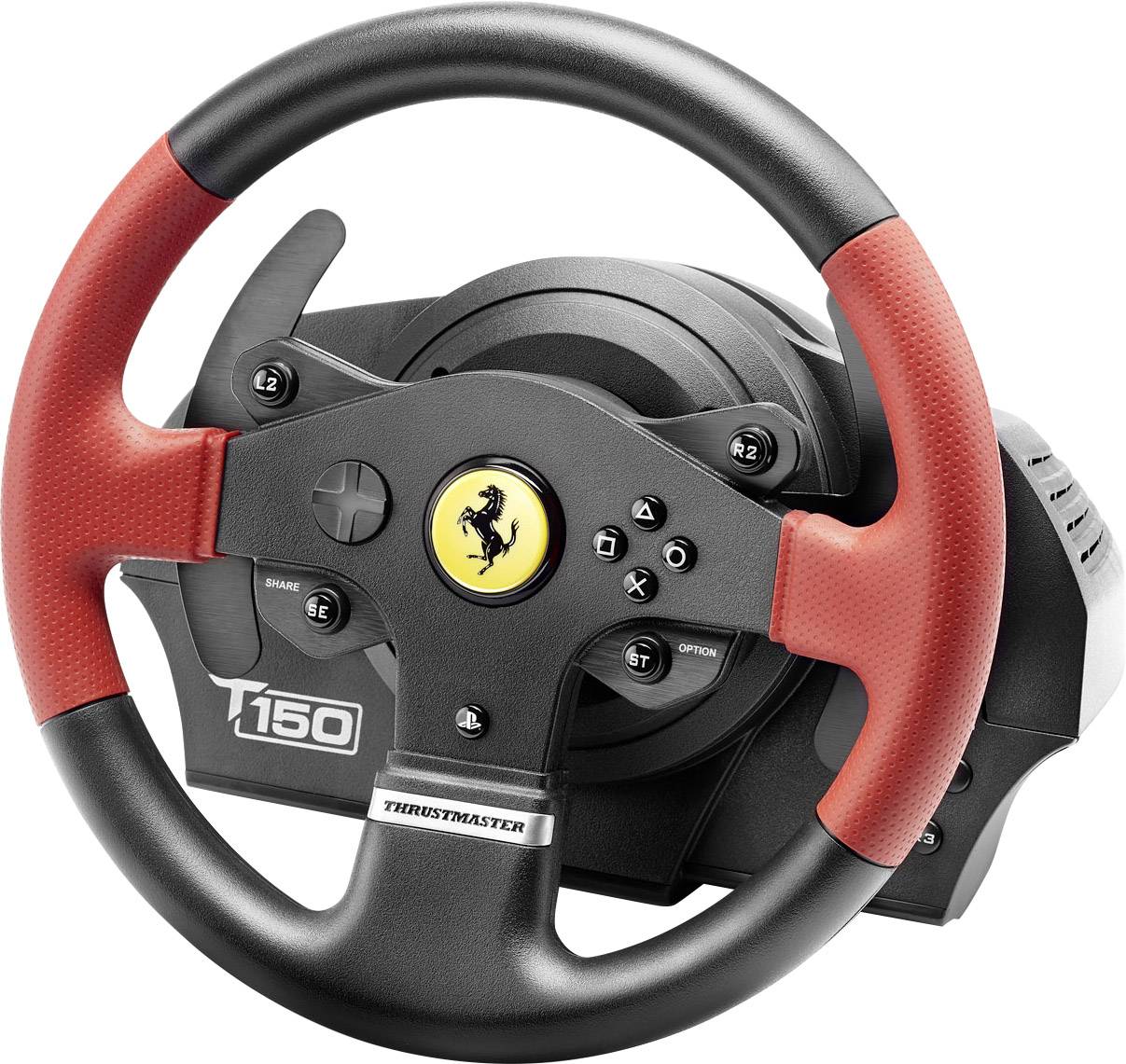 Thrustmaster T150 Ferrari Wheel Force Feedback Lenkrad USB 2.0 PC, PlayStation 3, PlayStation 4 Schwarz, Rot inkl. Pedale