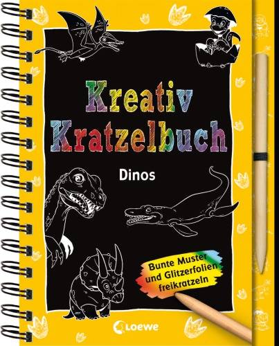 Vedes Kreativ-Kratzelbuch Dinos 8201 1St.