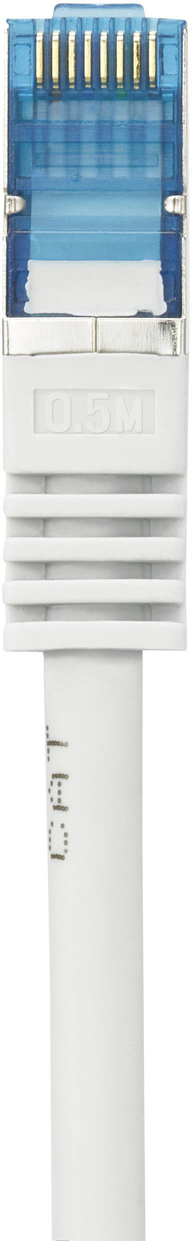 Ein HDMI-Kabelstecker mit blauem Kunststoffgehäuse und goldenen Kontakten, geeignet für den Anschluss von elektronischen Geräten.