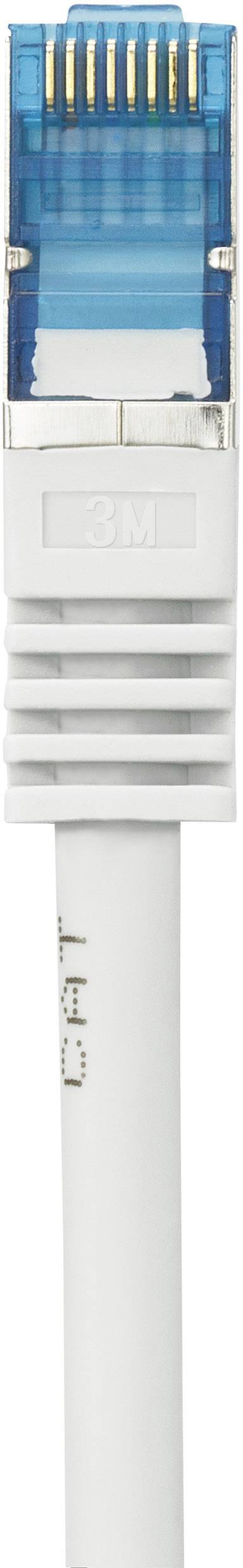 Renkforce RF-4145286 RJ45 Netzwerkkabel, Patchkabel CAT 6a S/FTP 3.00m Grau mit Rastnasenschutz, Flammwidrig 1St.