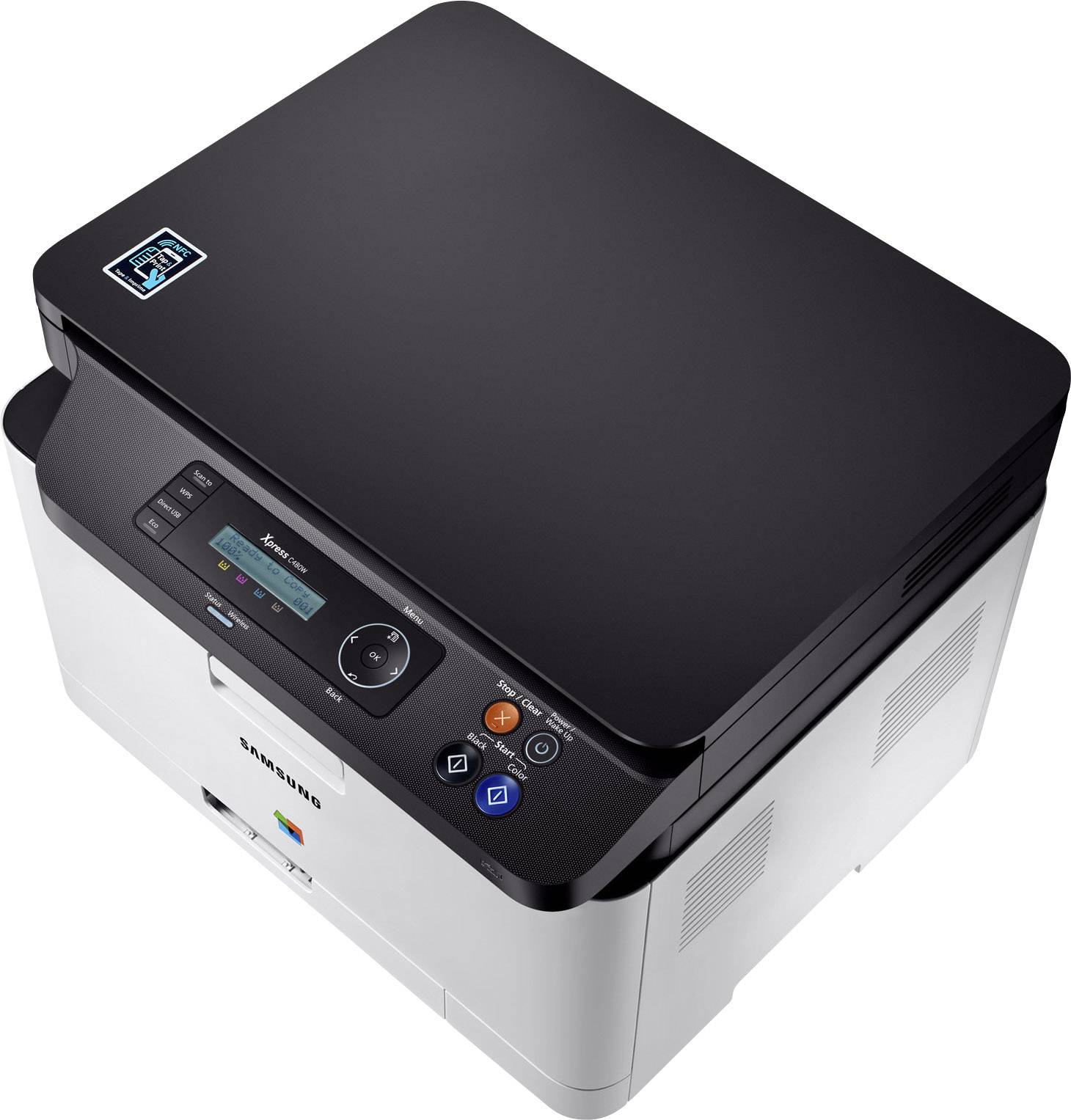 Samsung Xpress C480W Farblaser Multifunktionsdrucker A4 Drucker, Scanner, Kopierer LAN, WLAN, NFC