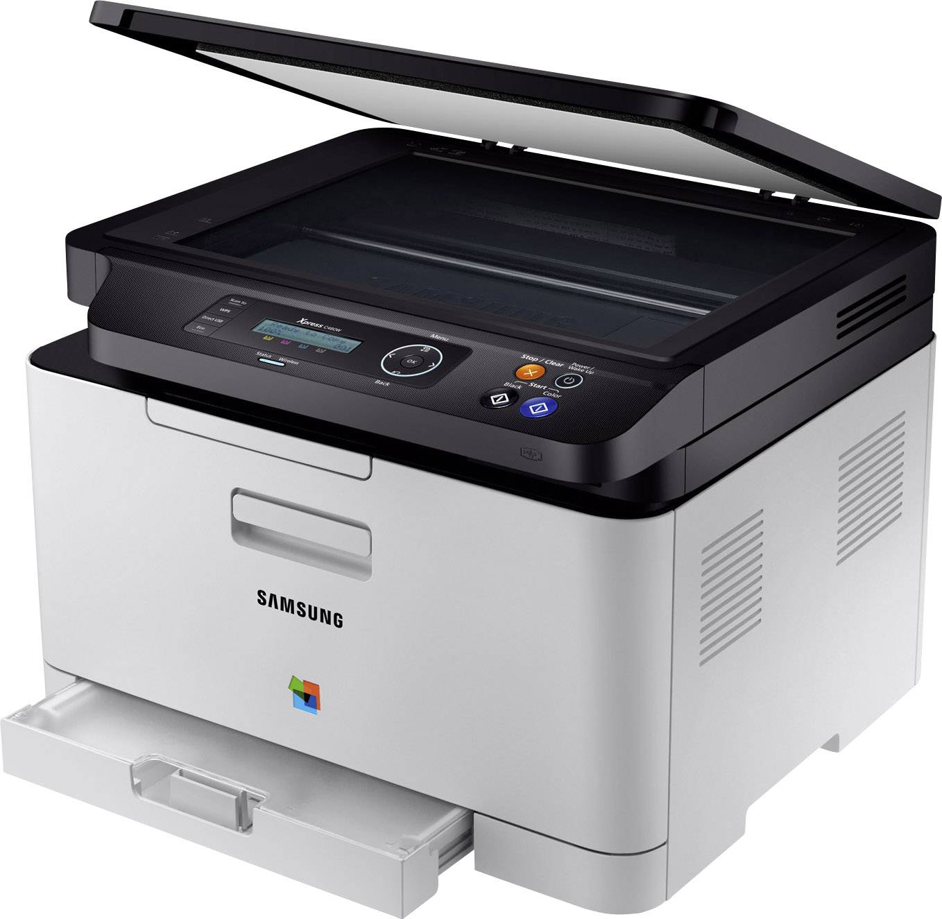 Samsung Xpress C480W Farblaser Multifunktionsdrucker A4 Drucker, Scanner, Kopierer LAN, WLAN, NFC