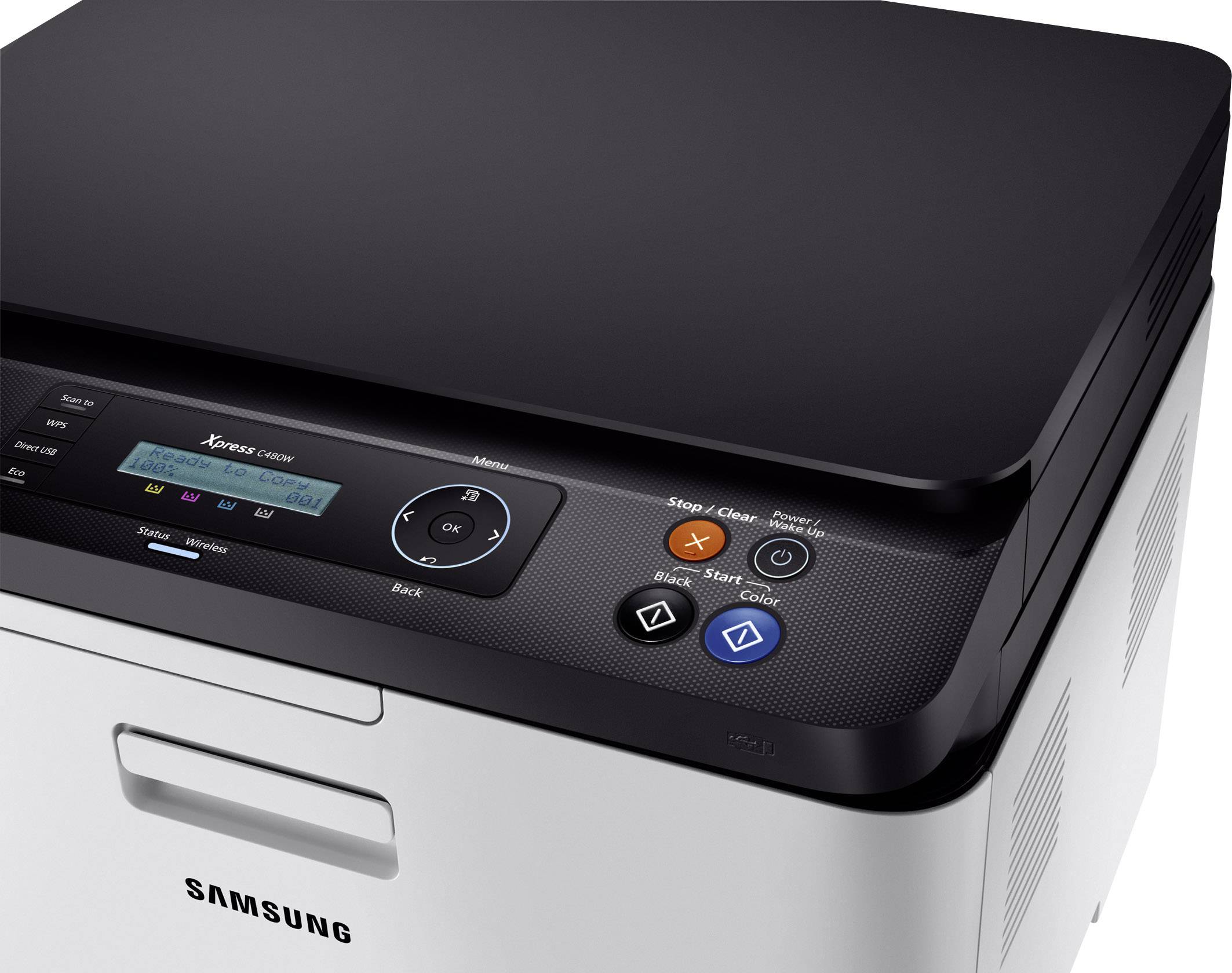 Samsung Xpress C480W Farblaser Multifunktionsdrucker A4 Drucker, Scanner, Kopierer LAN, WLAN, NFC