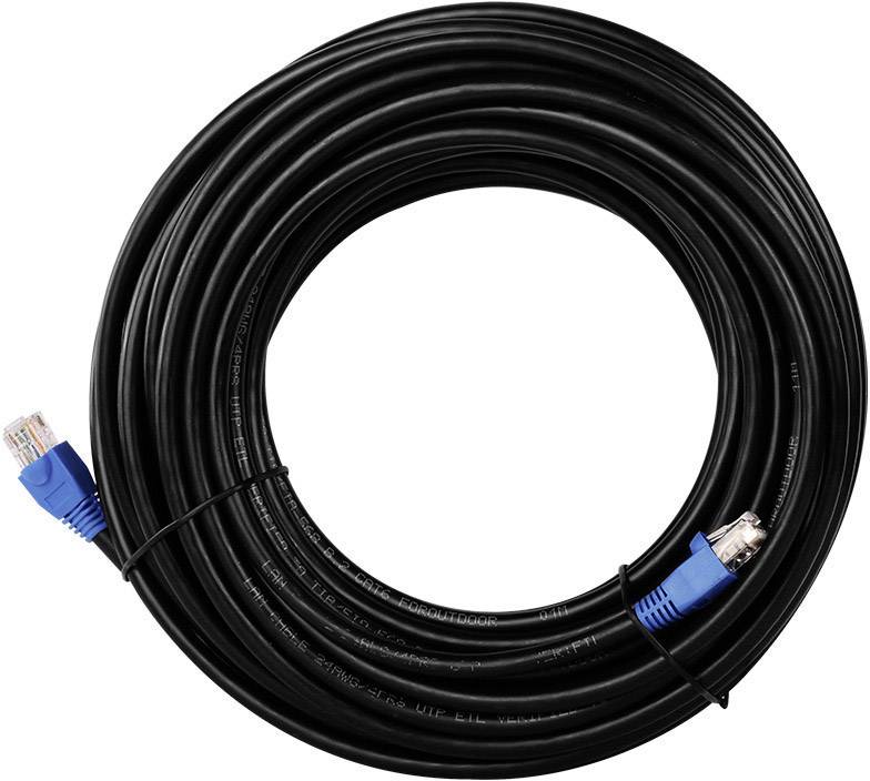 Goobay 94394 RJ45 Patchkabel CAT 6 U/UTP 40.00 m Schwarz 1 St.