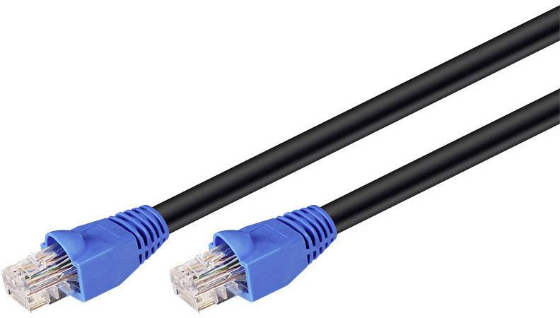 Goobay 94395 RJ45 Patchkabel CAT 6 U/UTP 50.00 m Schwarz 1 St.