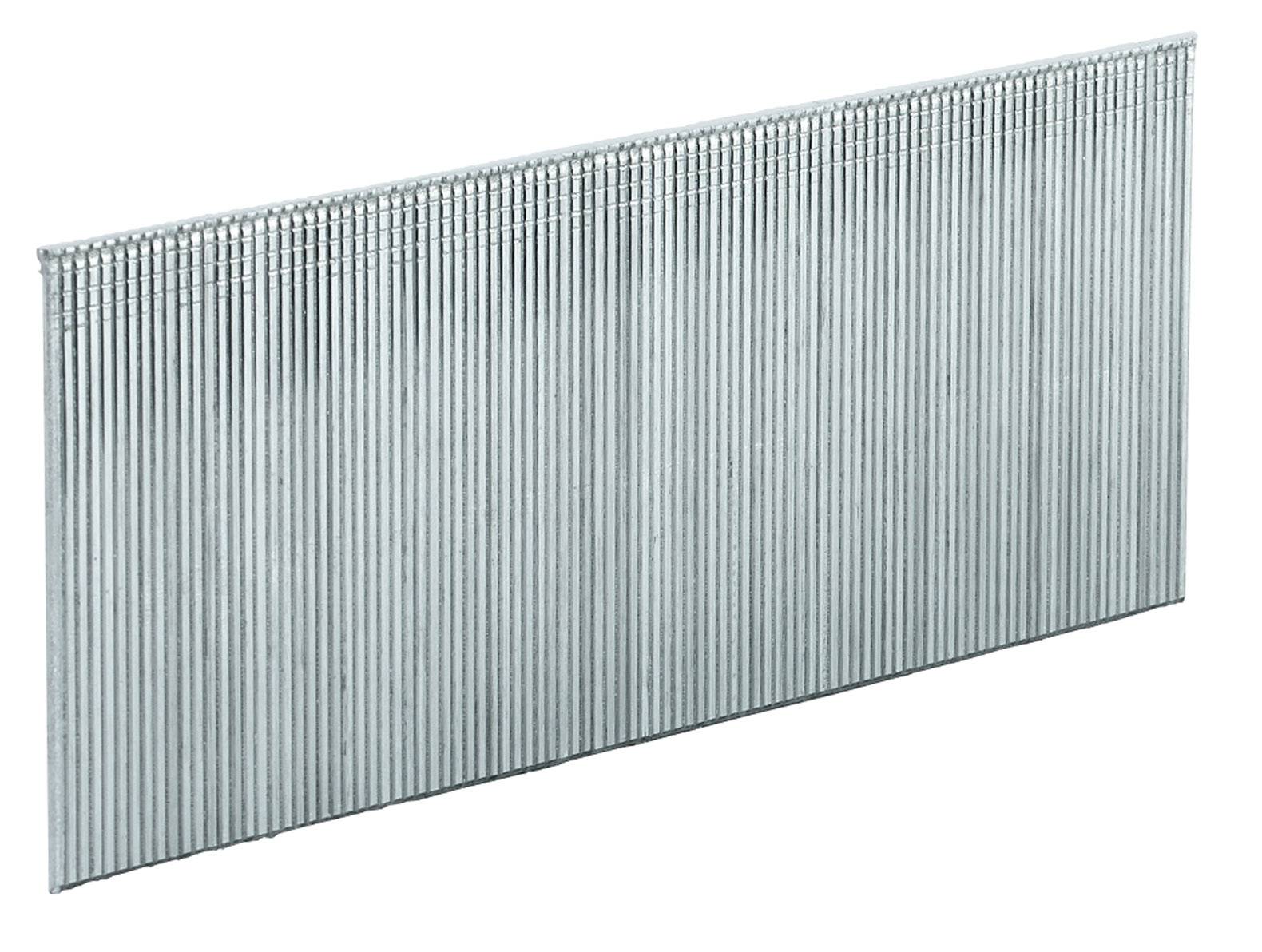 Ein Bündel silberner Nägel, geordnet und parallel ausgerichtet.