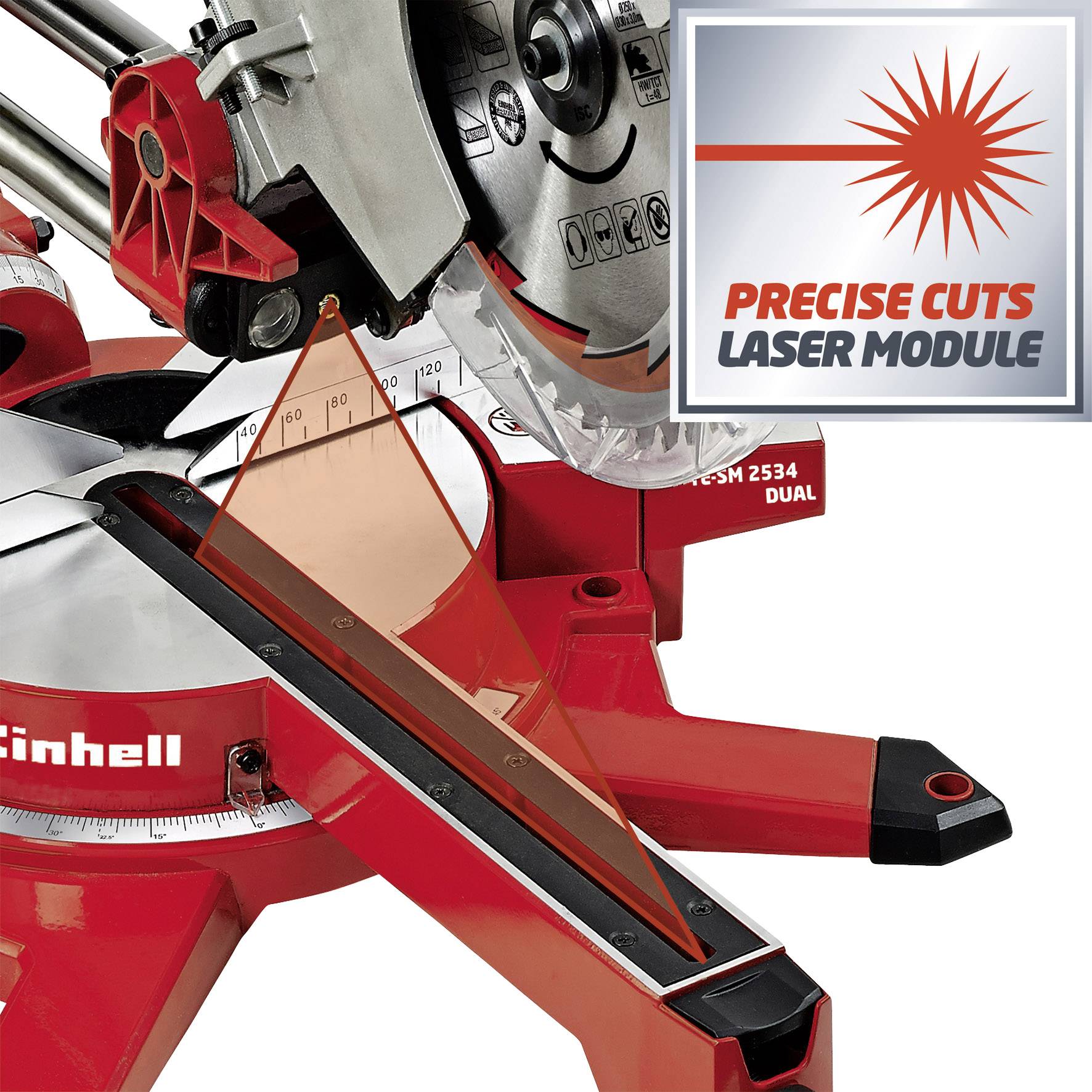 Einhell TE-SM 2534 Dual Zug-Kapp- und Gehrungssäge 250 mm 30 mm 1800 W