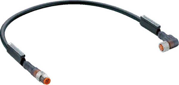 Belden 43655-1 Sensor-/Aktor-Steckverbinder, konfektioniert M8 Stecker, gerade, Buchse, gewinkelt 0