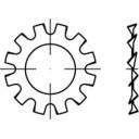 TOOLCRAFT 138323 Zahnscheibe Innen-Durchmesser: 10.5 mm DIN 6797 Federstahl 250 St.