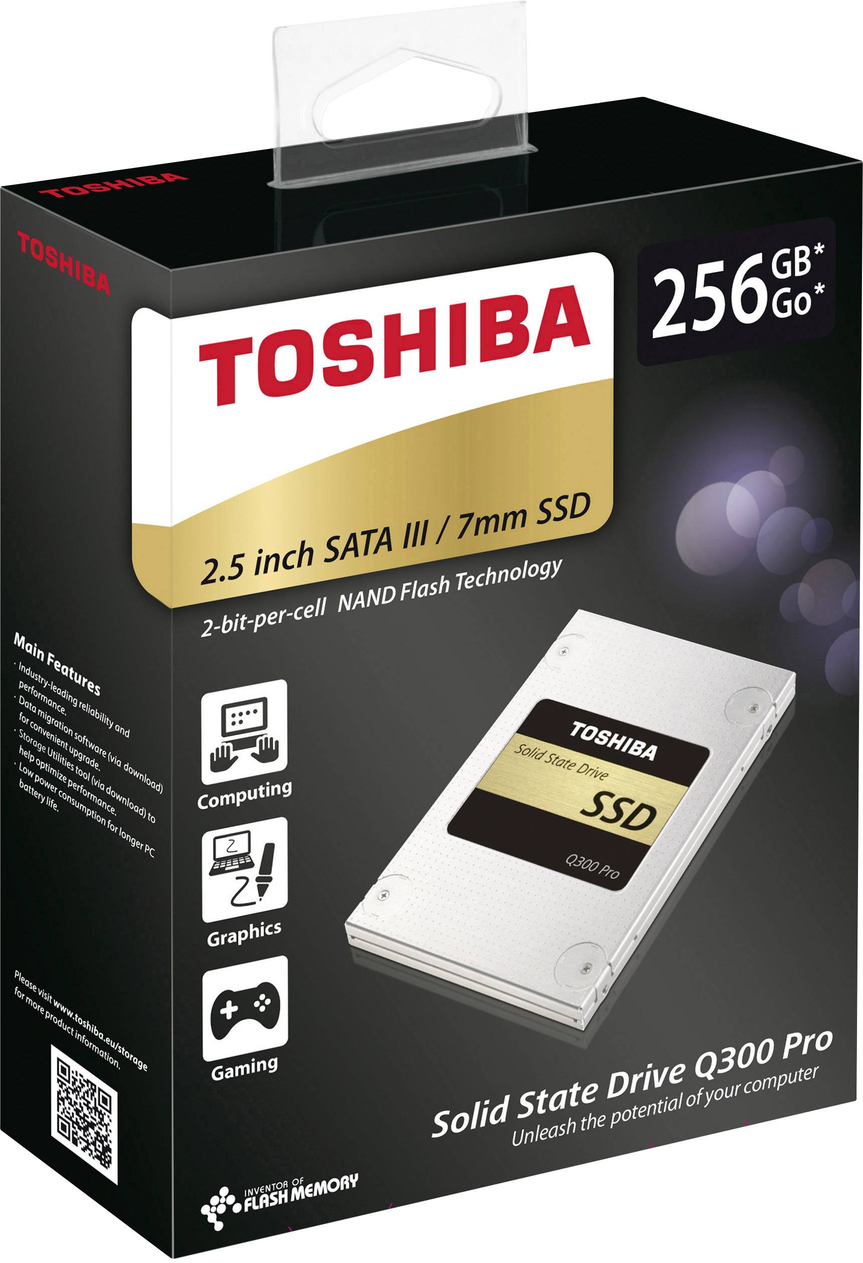 Toshiba 256 GB Interne SATA SSD 6.35 cm (2.5 Zoll) SATA III Retail HDTS425EZSTA