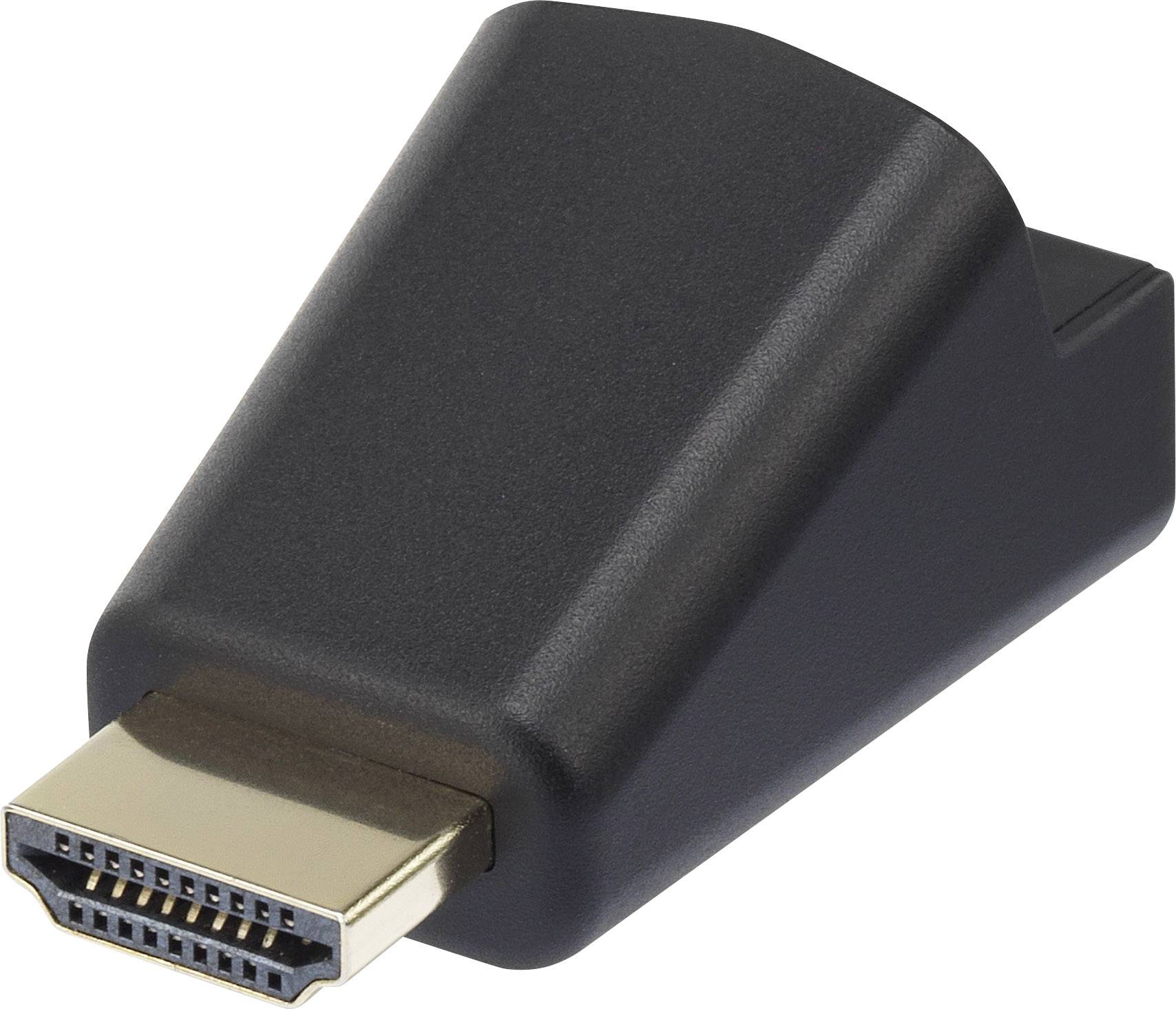 Renkforce RF-4149768 HDMI / VGA Adapter [1x HDMI-Stecker - 1x VGA-Buchse, Klinkenbuchse 3.5 mm] Schwarz