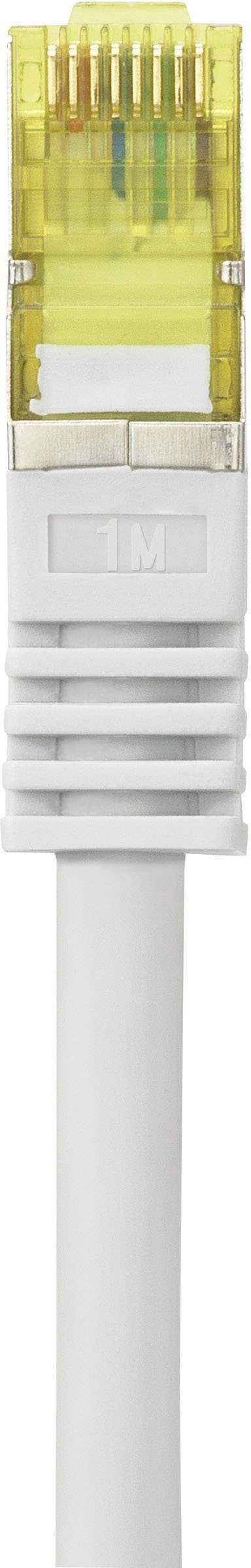 Renkforce RF-4149864 RJ45 Netzwerkkabel, Patchkabel CAT 6a (Rohkabel CAT 7) S/FTP 1.00m Grau mit Rastnasenschutz, Flammwidrig 1St.