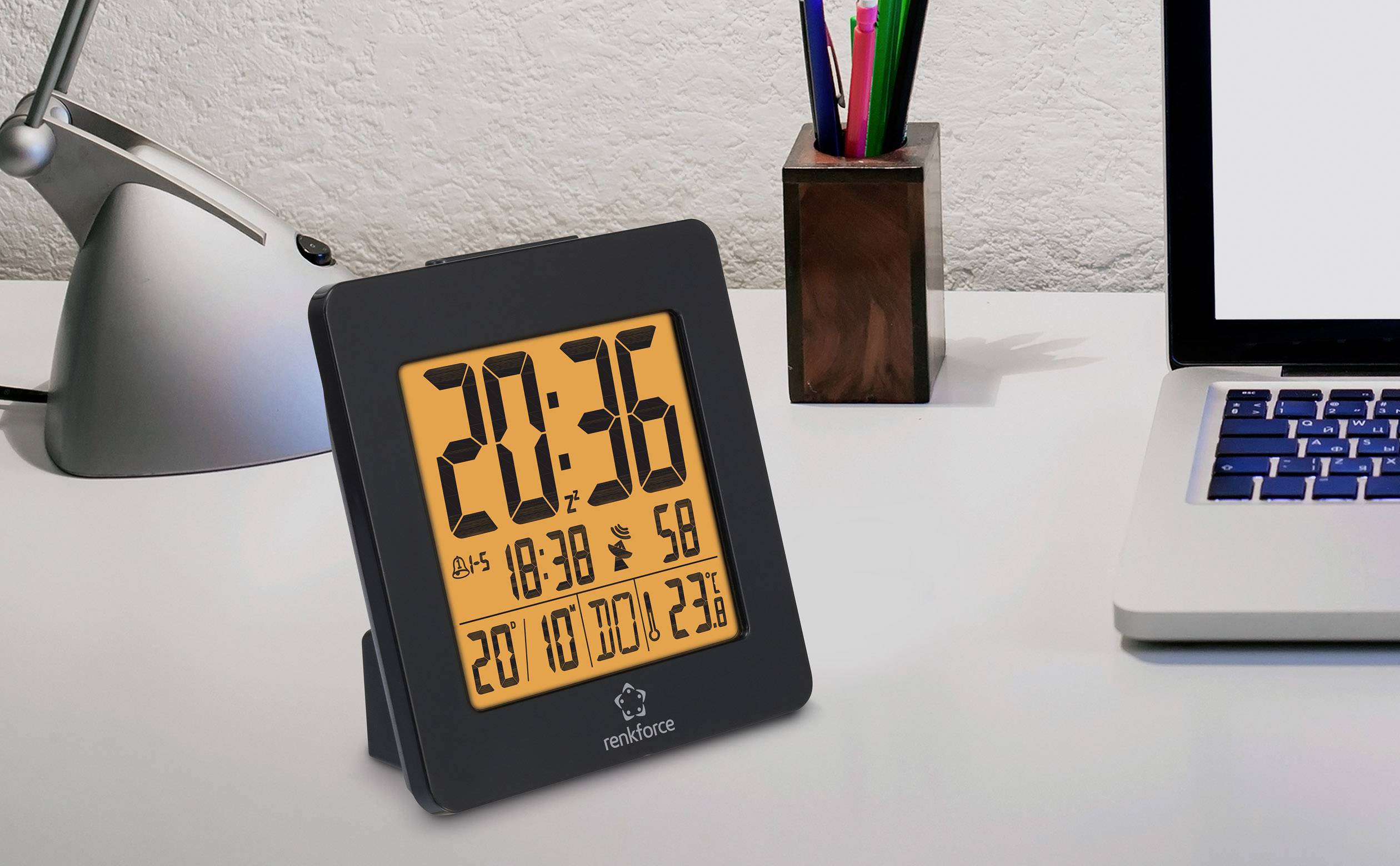 Renkforce 1383425 Funk Wecker Schwarz Alarmzeiten 2