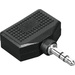 Hama 00043353 Klinke Audio Adapter [1x Klinkenstecker 3.5mm - 2x Klinkenbuchse 3.5 mm] Schwarz