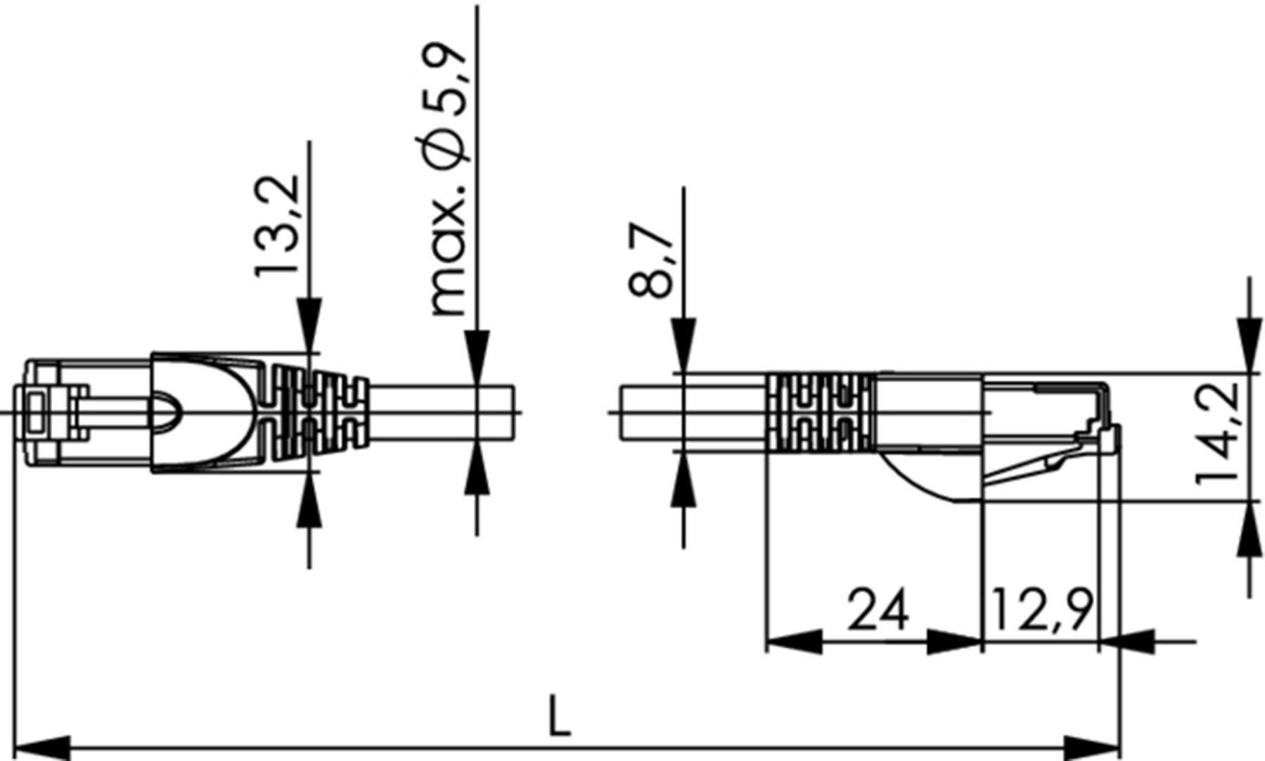 Telegärtner RJ45 (gekreuzt) Netzwerk Anschlusskabel CAT 6a S/FTP 2.00 m Rot Flammwidrig, Halogenfrei
