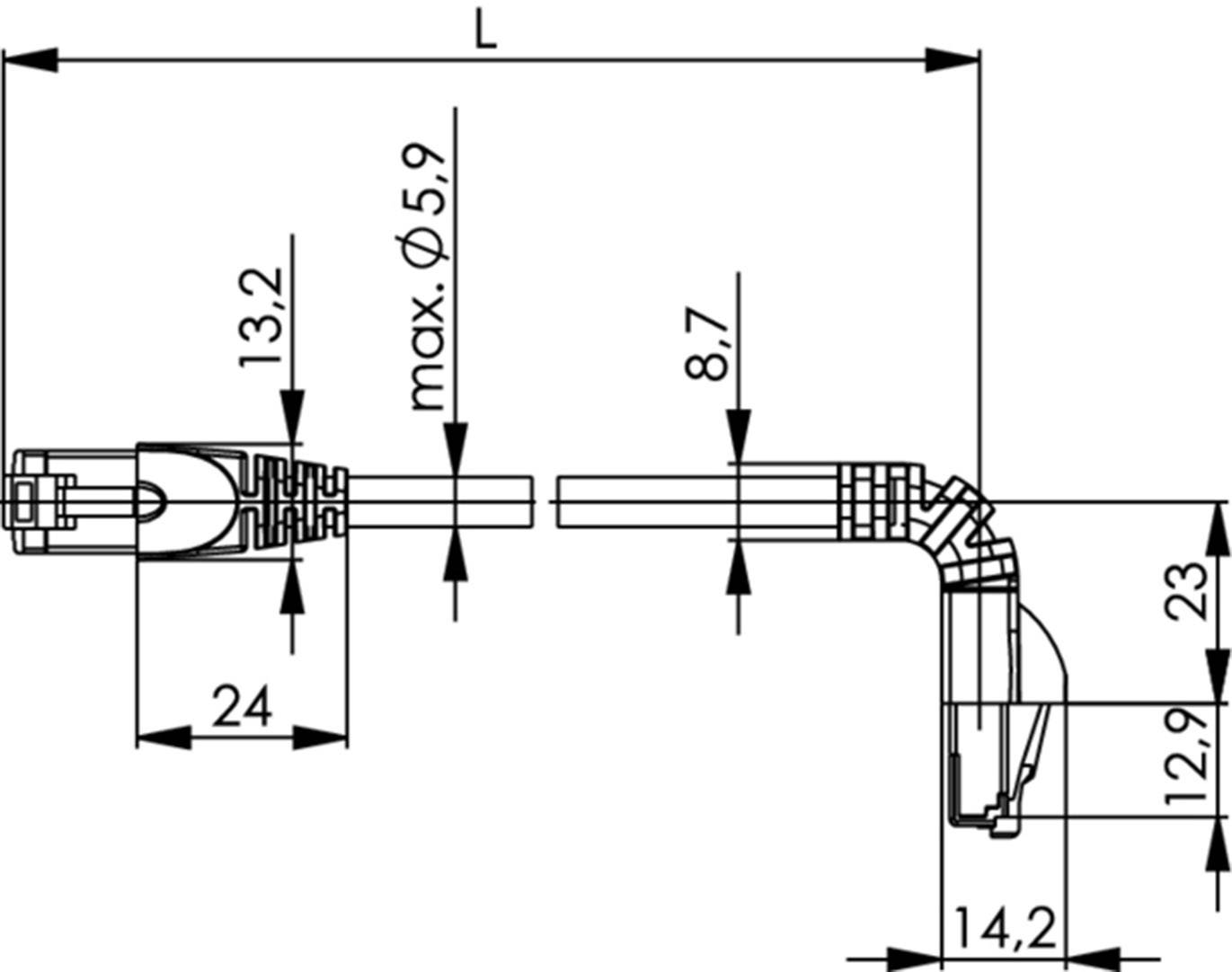 Telegärtner L00000A0195 RJ45 Netzwerkkabel, Patchkabel CAT 6a S/FTP 0.50 m Rot Flammwidrig, Halogenfrei 1 St.