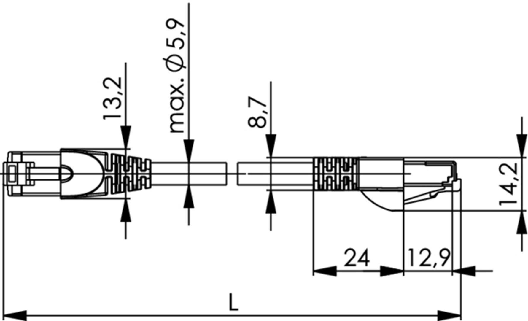 Telegärtner L00006A0043 RJ45 Netzwerkkabel, Patchkabel CAT 6a S/FTP 25.00 m Rot Flammwidrig, Halogenfrei, UL-zertifiziert 1 St.