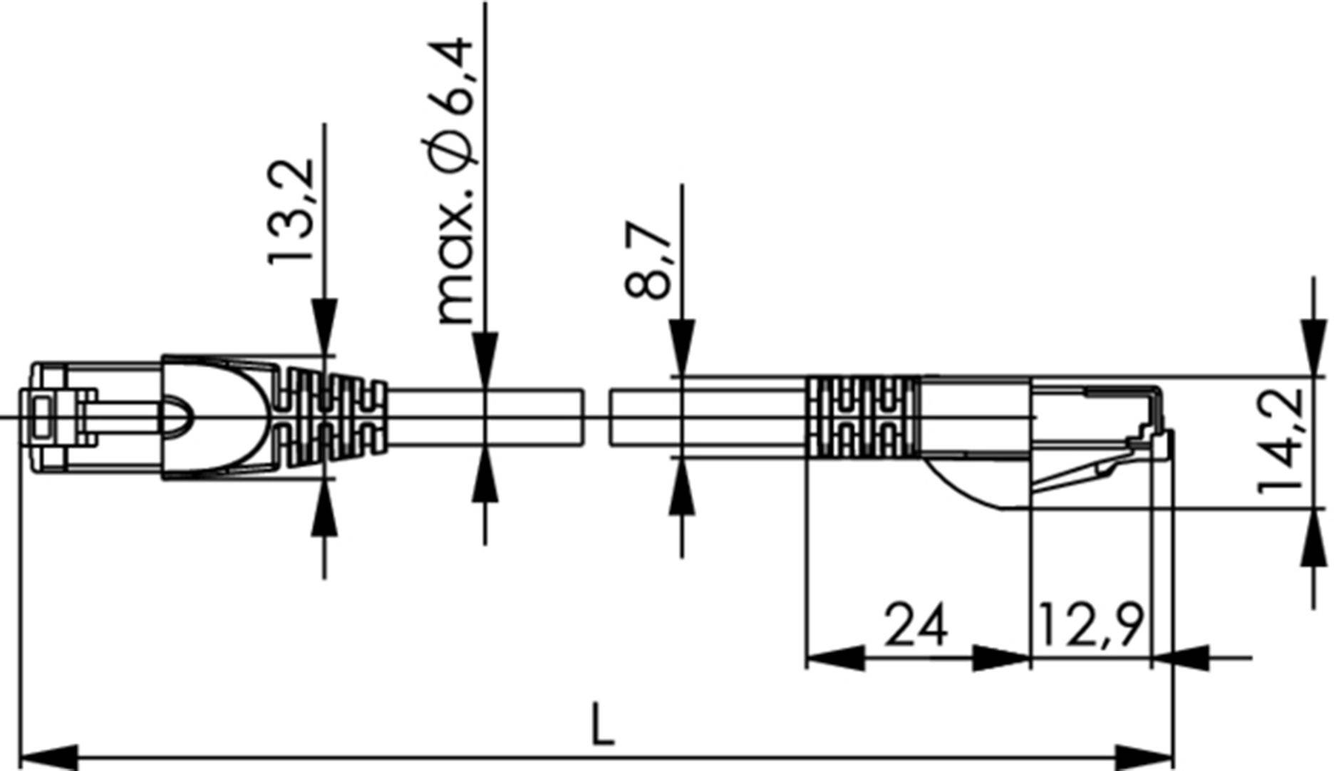 Telegärtner 100008002 RJ45 Netzwerkkabel, Patchkabel CAT 6 S/FTP 1.00m Gelb, Grün 1St.