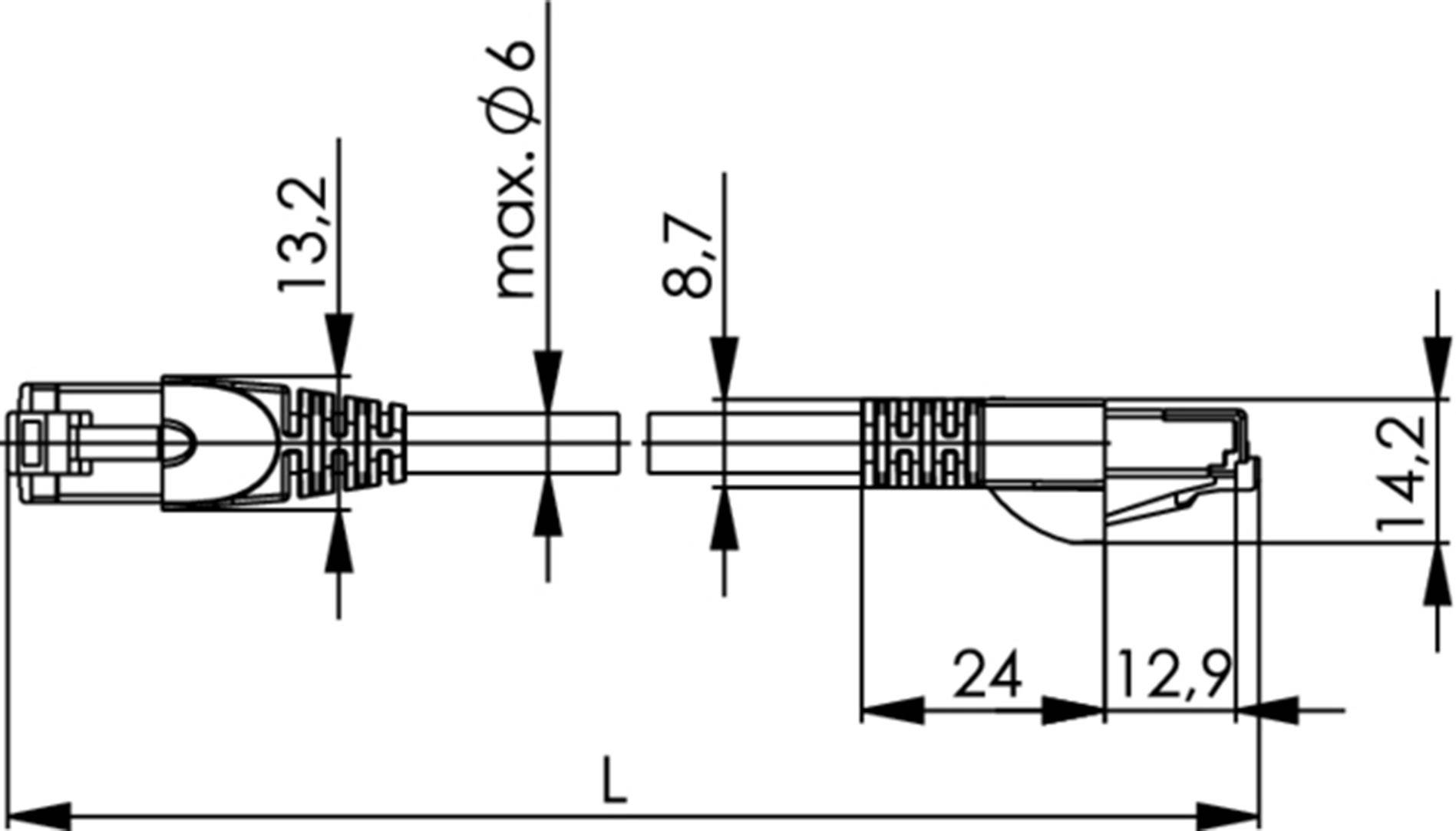 Telegärtner 100008000 RJ45 Netzwerkkabel, Patchkabel CAT 5 SF/UTP 1.00m Gelb, Grün 1St.