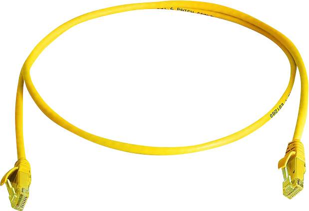 Telegärtner L00000E0066 RJ45 Netzwerkkabel, Patchkabel CAT 5e U/UTP 0.50 m Gelb Flammwidrig, Halogenfrei 1 St.