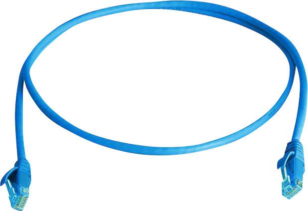 Telegärtner 100008597 RJ45 Netzwerkkabel, Patchkabel CAT 5e U/UTP 3.00m Himmelblau Flammwidrig, Halogenfrei 1St.
