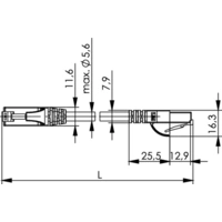 Telegärtner L00000A0273 RJ45 Netzwerkkabel, Patchkabel CAT 6 U/UTP 1.00 m Grau Flammwidrig, Halogenfrei 1 St. Telegärtner L00000A0273 RJ45 Netzwerkkabel, Patchkabel CAT 6 U/UTP 1.00 m Grau Flammwidrig, Halogenfrei 1 St.