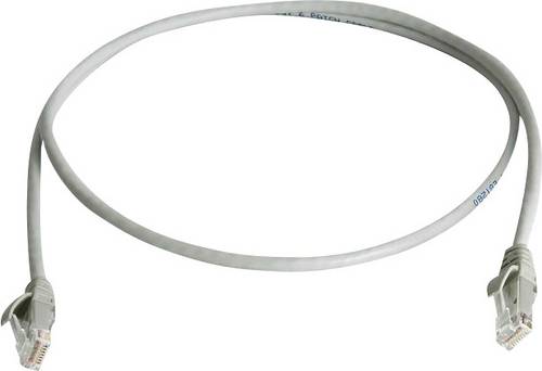 Telegärtner 100008317 RJ45 Netzwerkkabel, Patchkabel CAT 6 U/UTP 2.00 m Grau Flammwidrig, Halogenfr