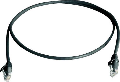 Telegärtner 100008322 RJ45 Patchkabel CAT 6 U/UTP 2.00 m Schwarz Flammwidrig, Halogenfrei 1 St.