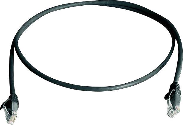 Telegärtner 100008322 RJ45 Netzwerkkabel, Patchkabel CAT 6 U/UTP 2.00m Schwarz Flammwidrig, Halogenfrei 1St.