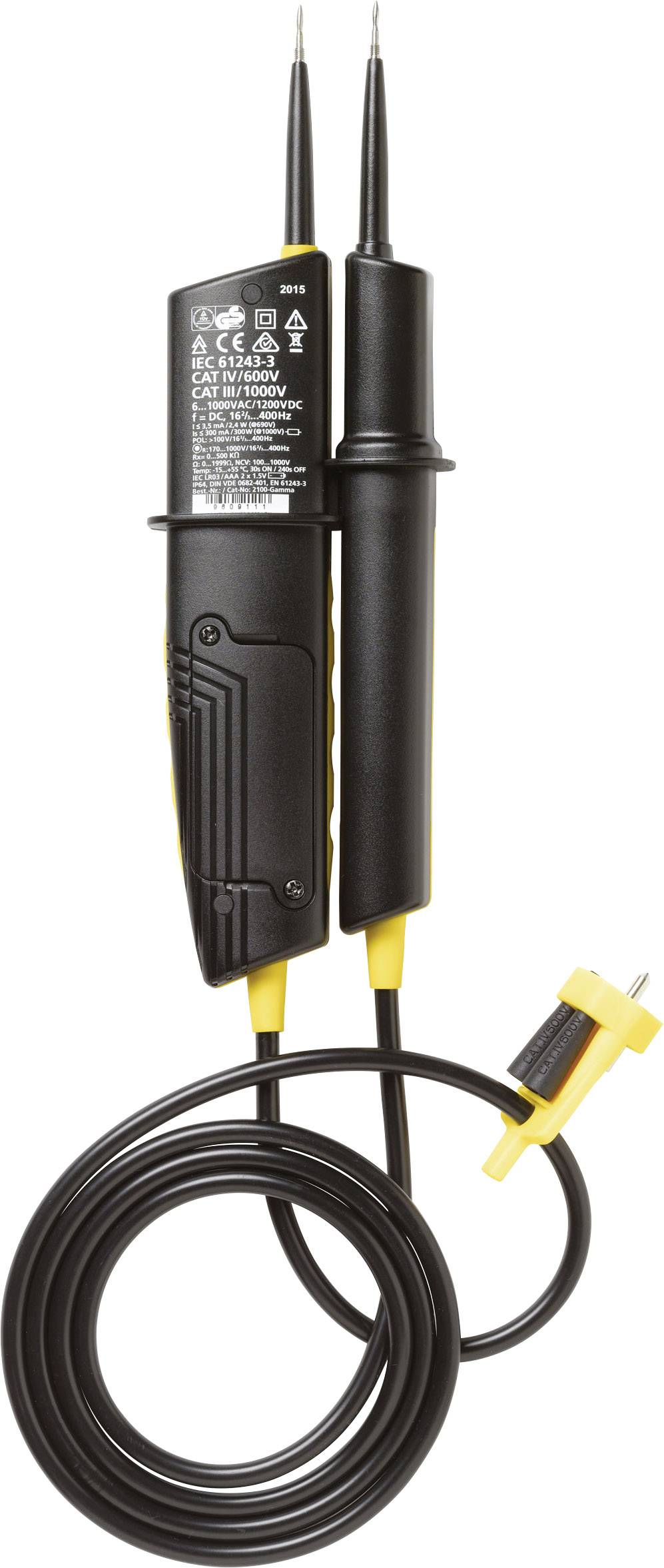 Beha Amprobe 2100-GAMMA+ Zweipoliger Spannungsprüfer CAT III 1000 V, CAT IV 600V Akustik, LCD, LED