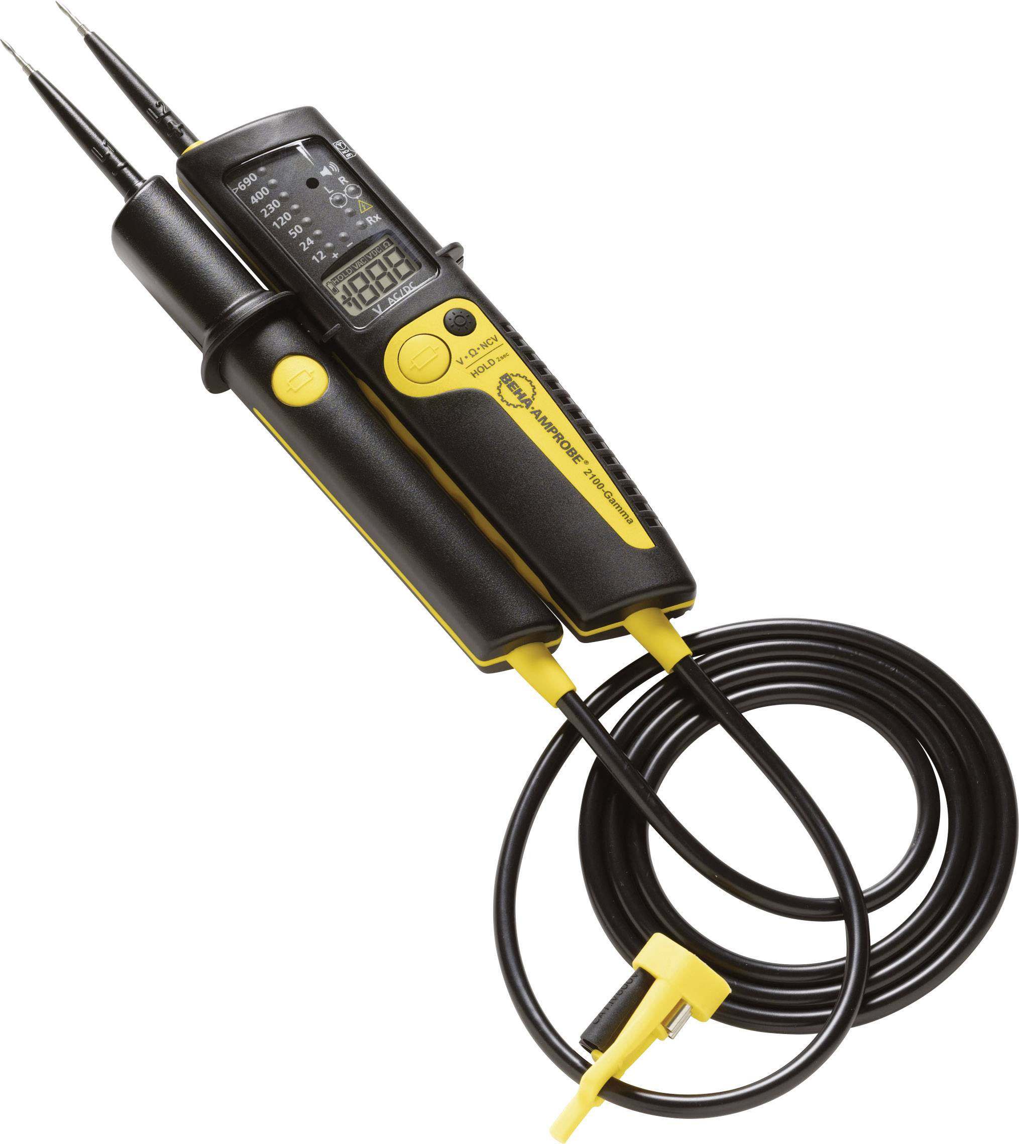 Beha Amprobe 2100-GAMMA+ BUNDLE Zweipoliger Spannungsprüfer CAT III 1000 V, CAT IV 600V Akustik, LCD, LED, Vibration