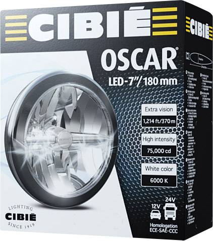 CIBIE 45305 Oscar LED LED  (Ø) 180 mm Schwarz, Chrom