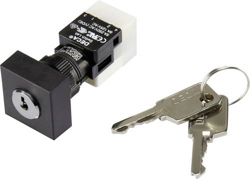 ADA16K6-AA0-CH Schlüsselschalter 250 V/AC 5A 1 x Ein/Aus/Ein 2 x 90° IP65 1St.