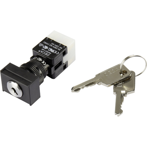DECA ADA16K6-AT0-CC Schlüsselschalter 250 V/AC 5 A 1 x Aus/Ein 1 x 90 ° IP65 1 St.