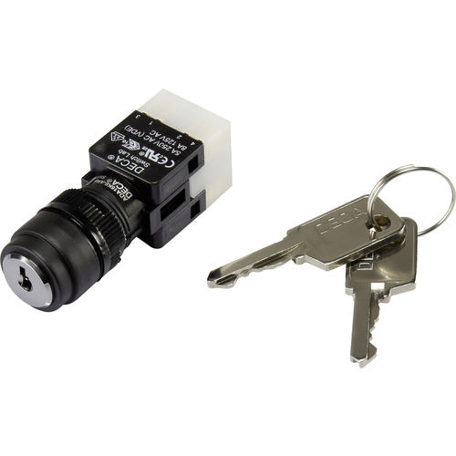 DECA ADA16K6-AR0-CH Schlüsselschalter 250 V/AC 5A 1 x Ein/Aus/Ein 2 x 90° IP65 1St.