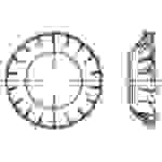 TOOLCRAFT 138488 Fächerscheiben Innen-Durchmesser: 3.2mm DIN 6798 Federstahl galvanisch verzinkt 250St.