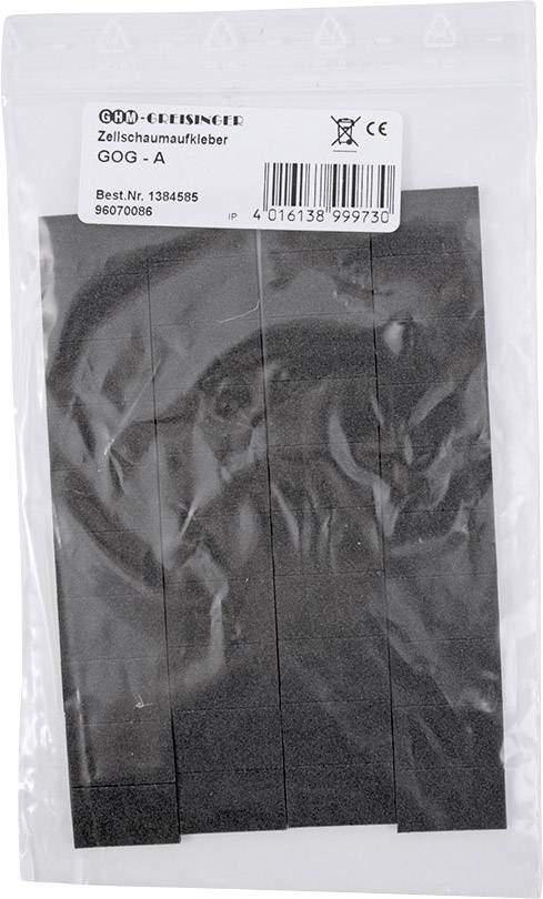 Eine Packung Zellschaumaufkleber mit einem Etikett, auf dem Produktinformationen, eine Bestellnummer und ein Barcode zu sehen sind.