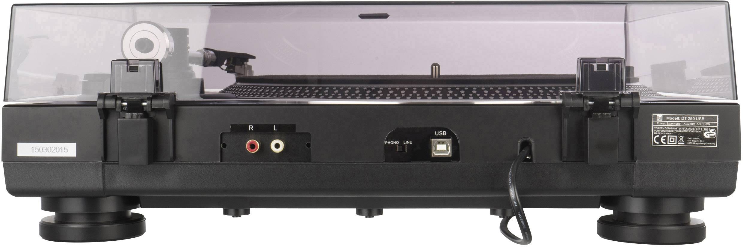 Dual DT 250 USB-Plattenspieler Riemenantrieb Schwarz